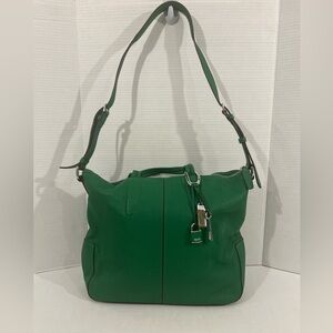 Tumi Luxury Collection Green Soft Leather Shoulder Bag